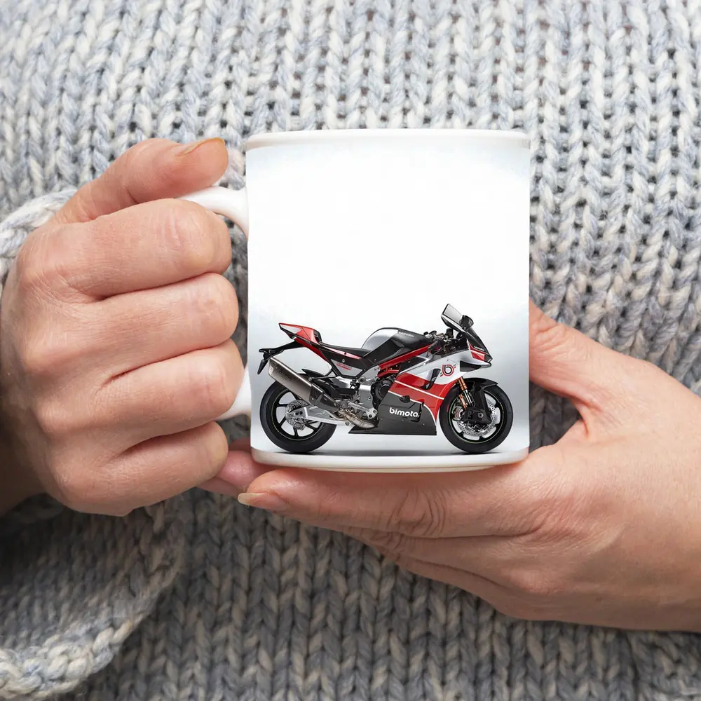 Bimota Superbike Red Silver Studio Shot – Mugs