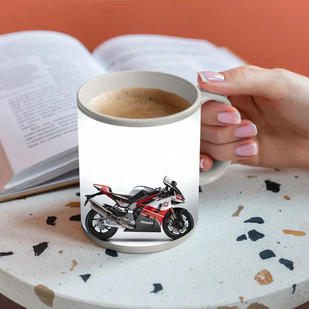 Bimota Superbike Red Silver Studio Shot – Mugs