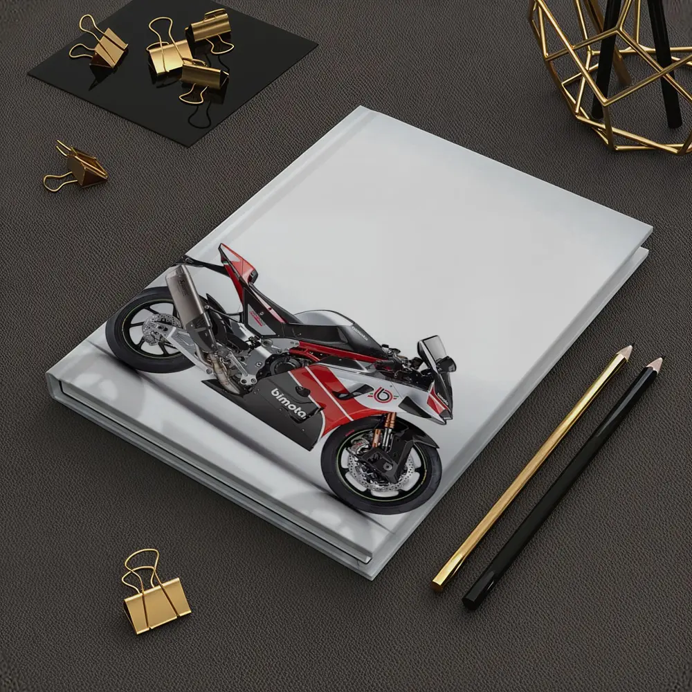 Bimota Superbike Red Silver Studio Shot – Notebooks