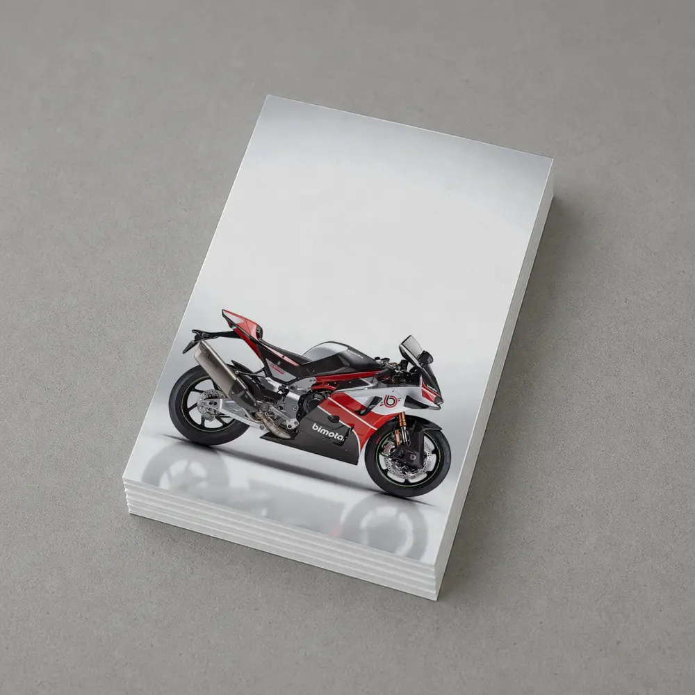 Bimota Superbike Red Silver Studio Shot – Postcards