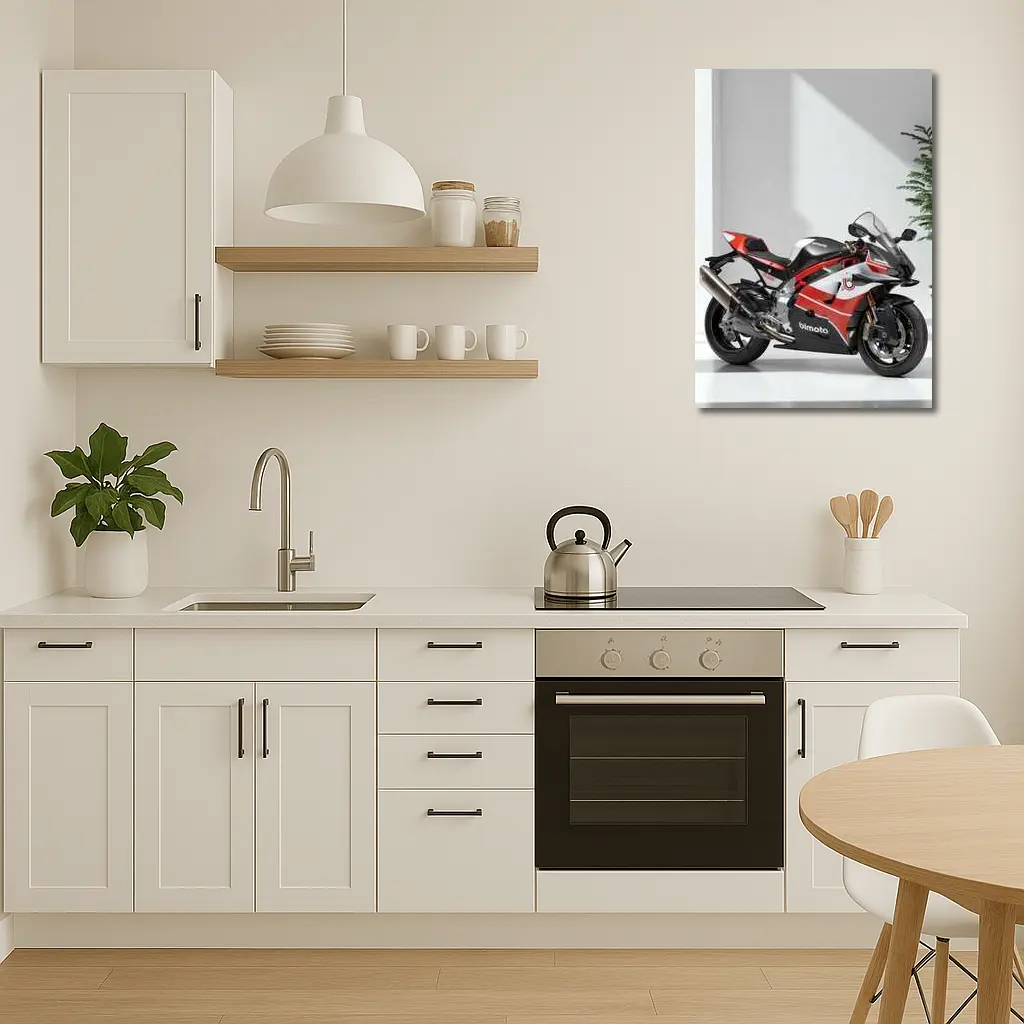 Bimota Superbike Red Black Minimalist Studio – Wall Art