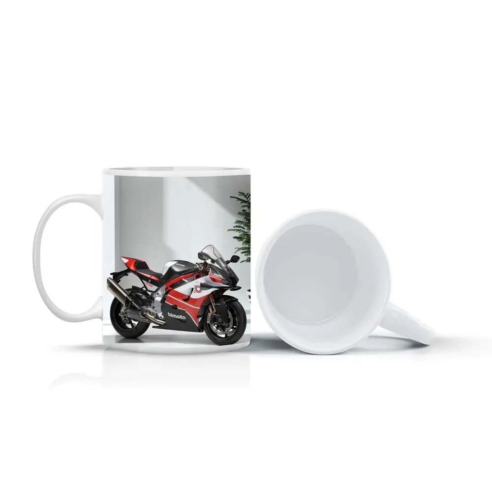 Bimota Superbike Red Black Minimalist Studio – Mugs