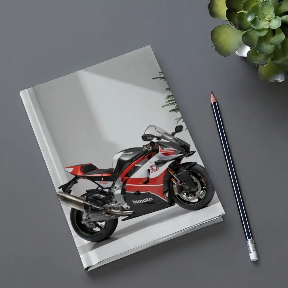 Bimota Superbike Red Black Minimalist Studio – Notebooks