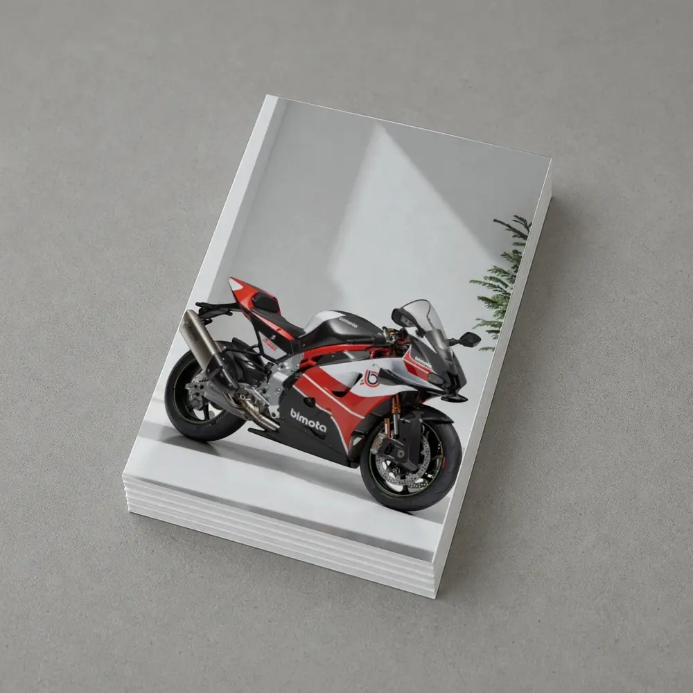 Bimota Superbike Red Black Minimalist Studio – Postcards