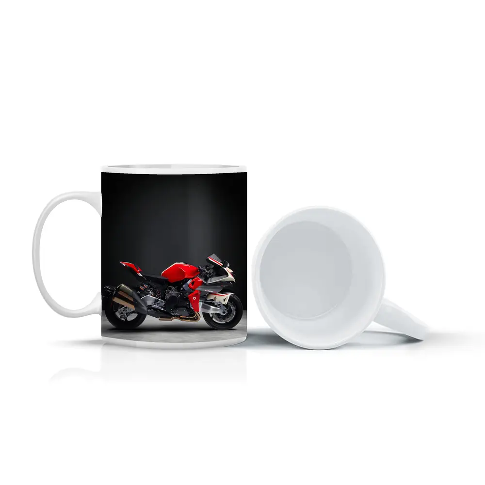 MV Agusta Sport Bike Red Dark Background – Mugs