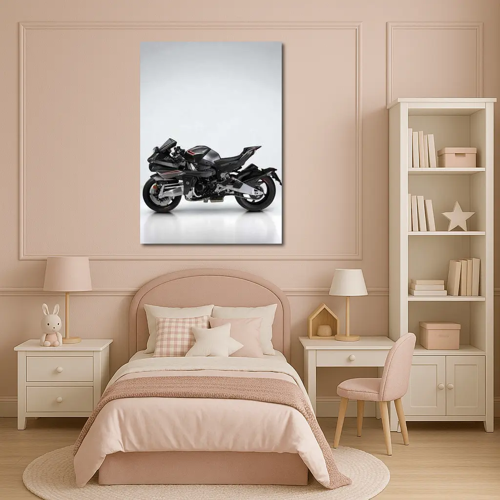 Kawasaki Ninja H2 Black Sport Bike – Wall Art