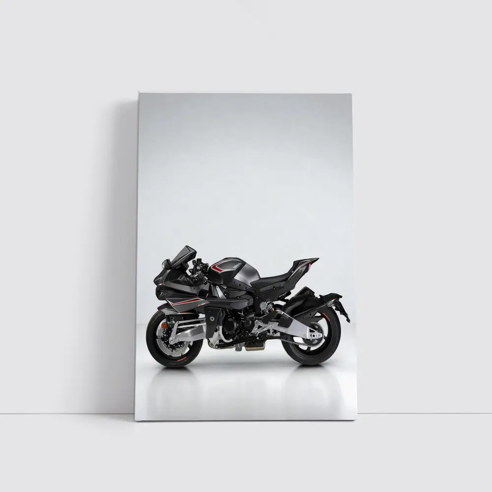 Kawasaki Ninja H2 Black Sport Bike – Wall Art
