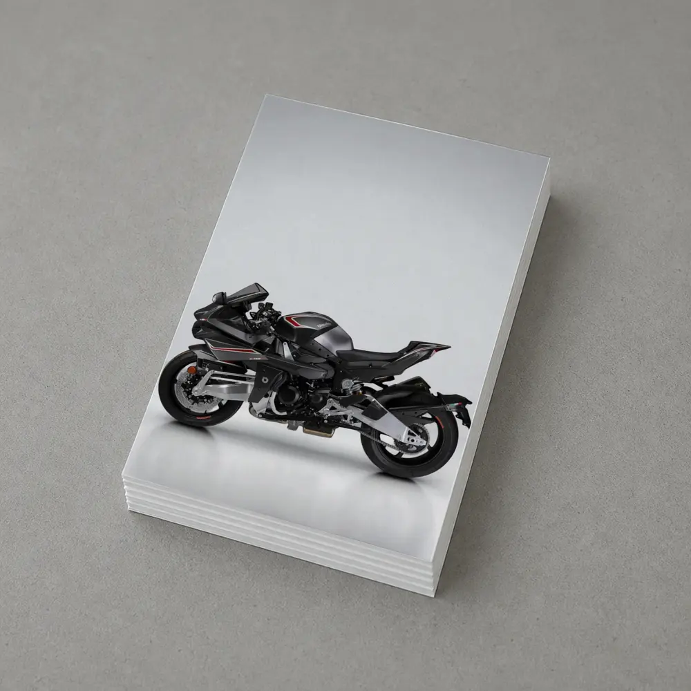 Kawasaki Ninja H2 Black Sport Bike – Postcards