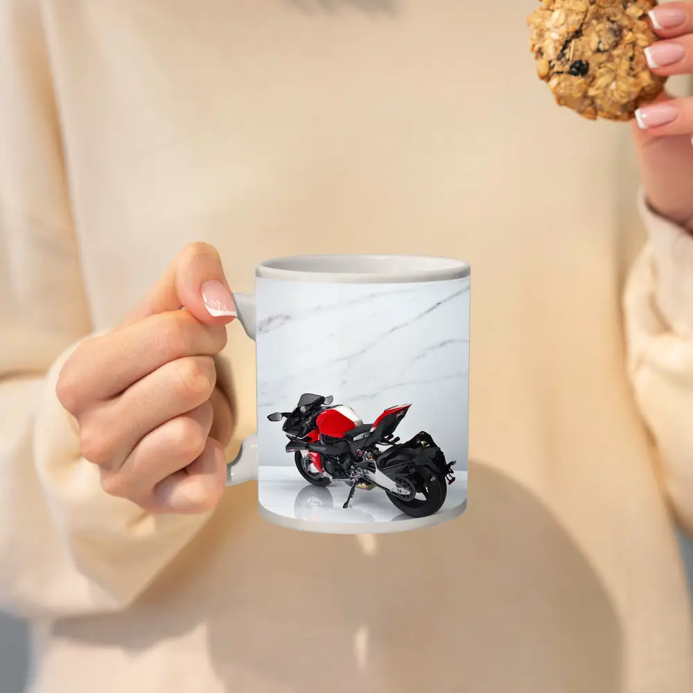 Red MV Agusta Sport Bike Marble Background – Mugs