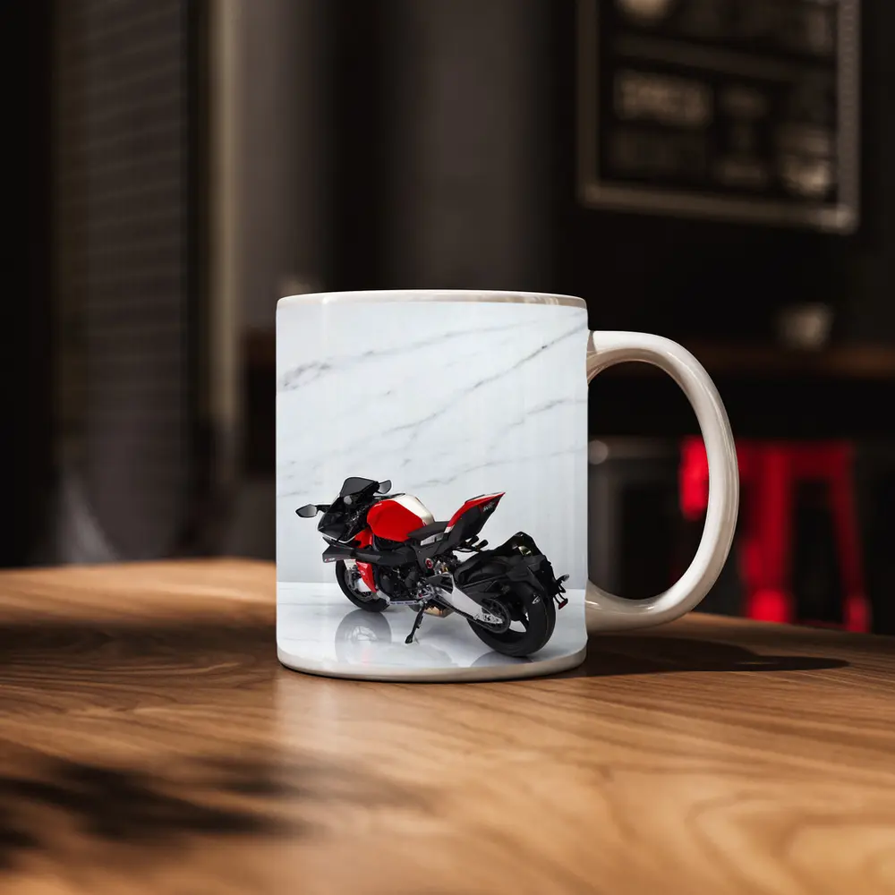 Red MV Agusta Sport Bike Marble Background – Mugs
