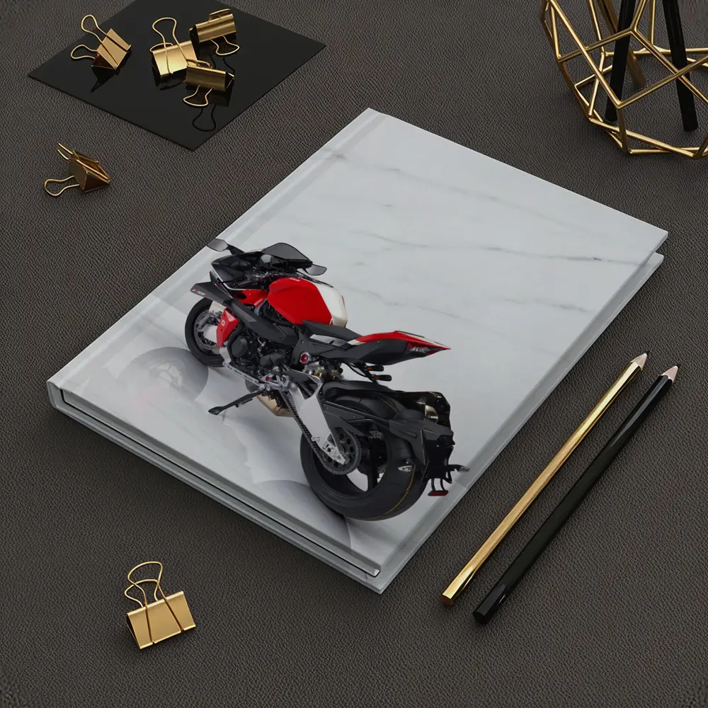 Red MV Agusta Sport Bike Marble Background – Notebooks