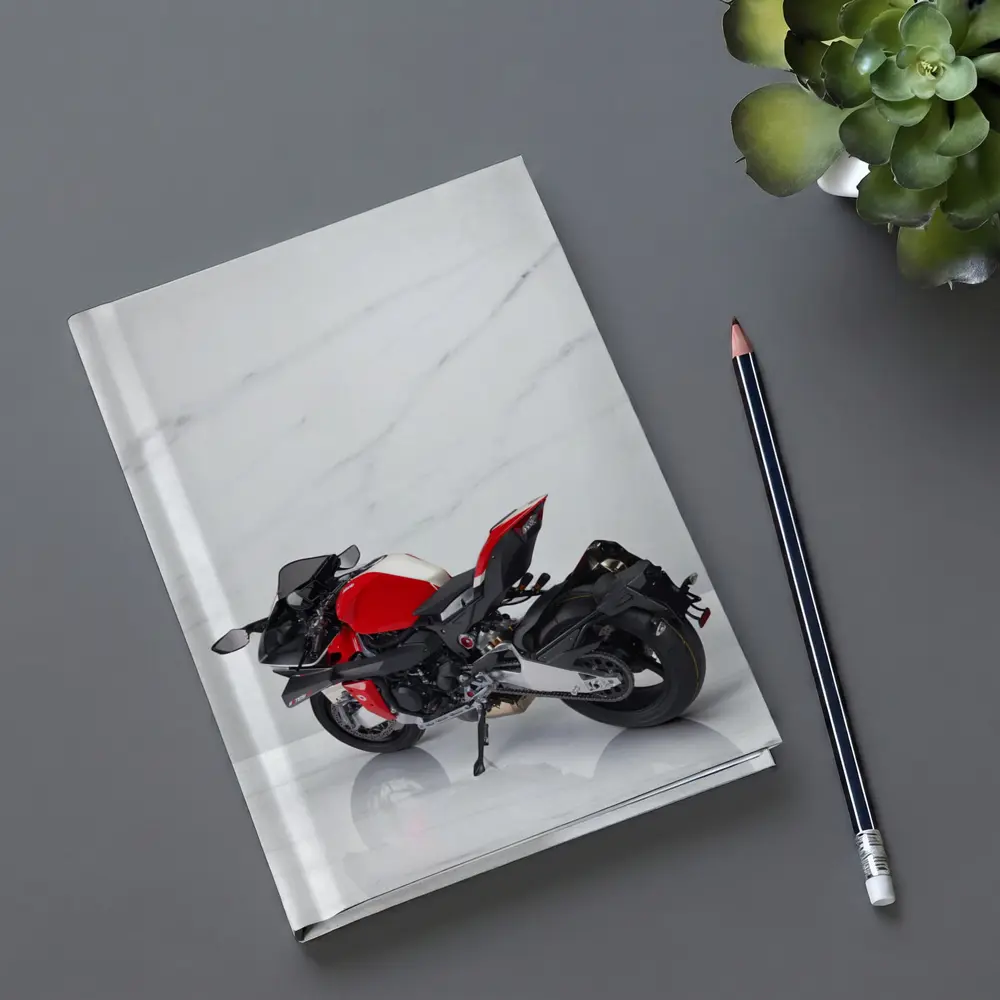 Red MV Agusta Sport Bike Marble Background – Notebooks