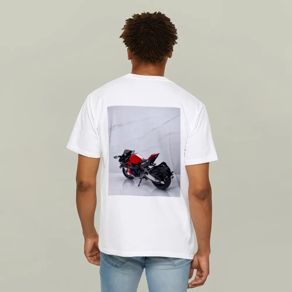 Red MV Agusta Sport Bike Marble Background – T-Shirts