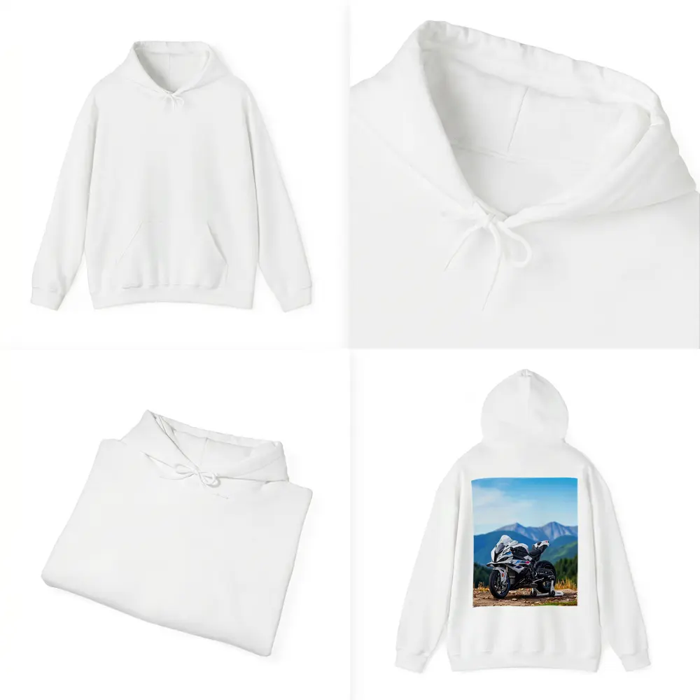 BMW S1000RR Sport Bike Mountain Backdrop – Hoodies