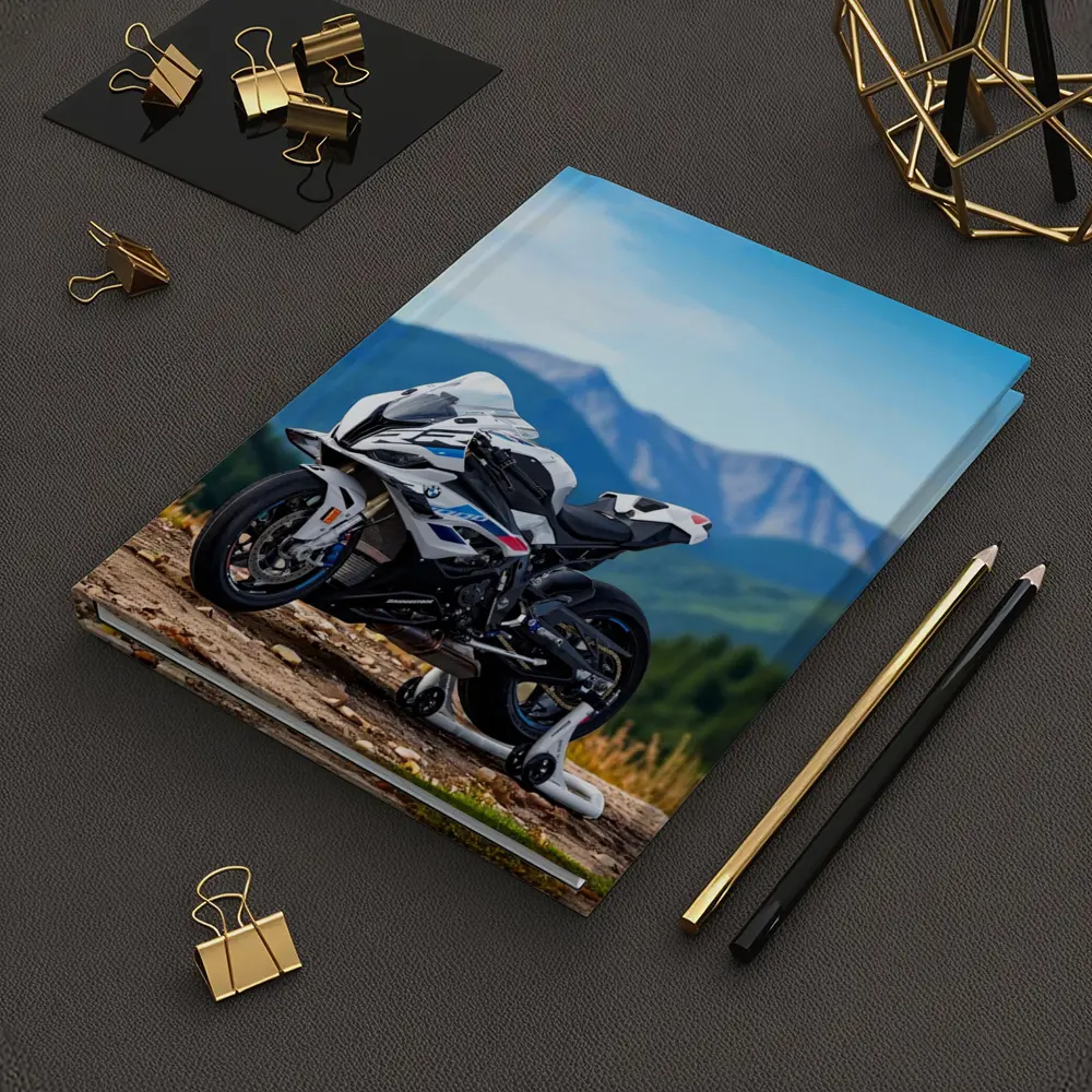 BMW S1000RR Sport Bike Mountain Backdrop – Notebooks