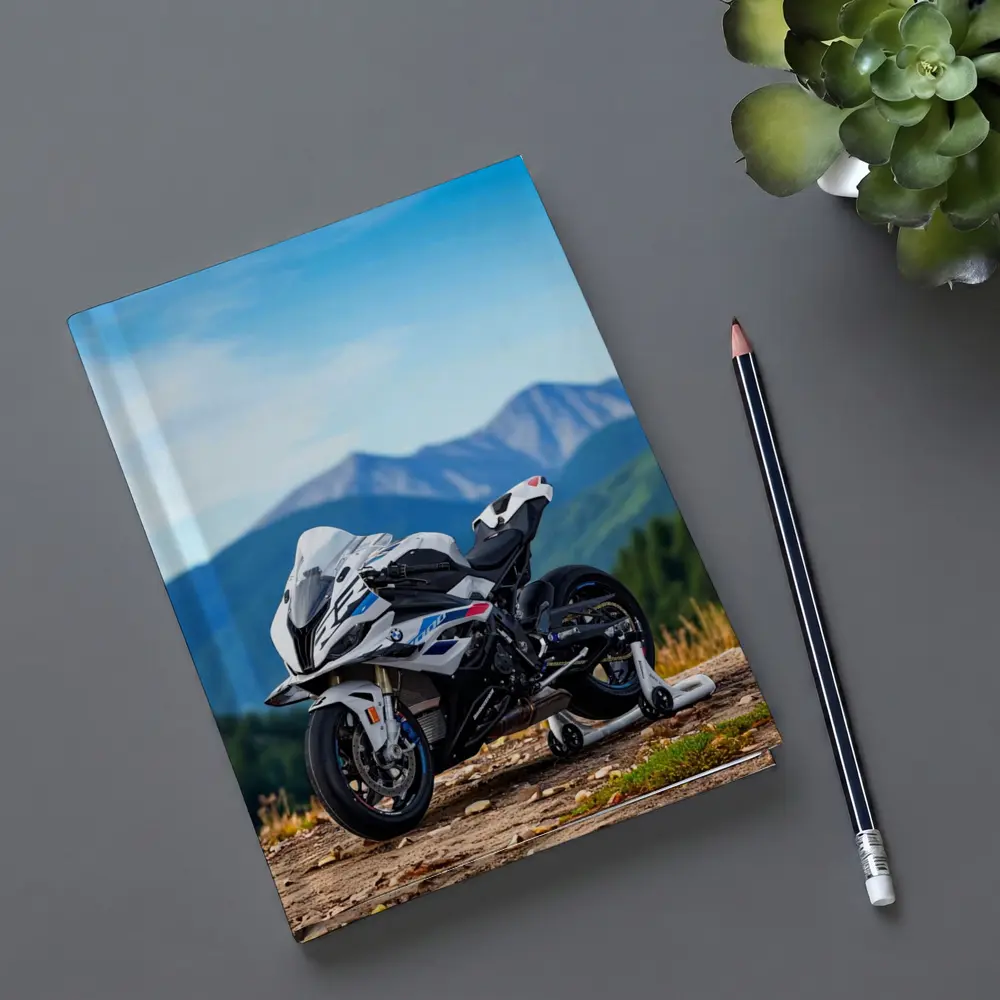 BMW S1000RR Sport Bike Mountain Backdrop – Notebooks