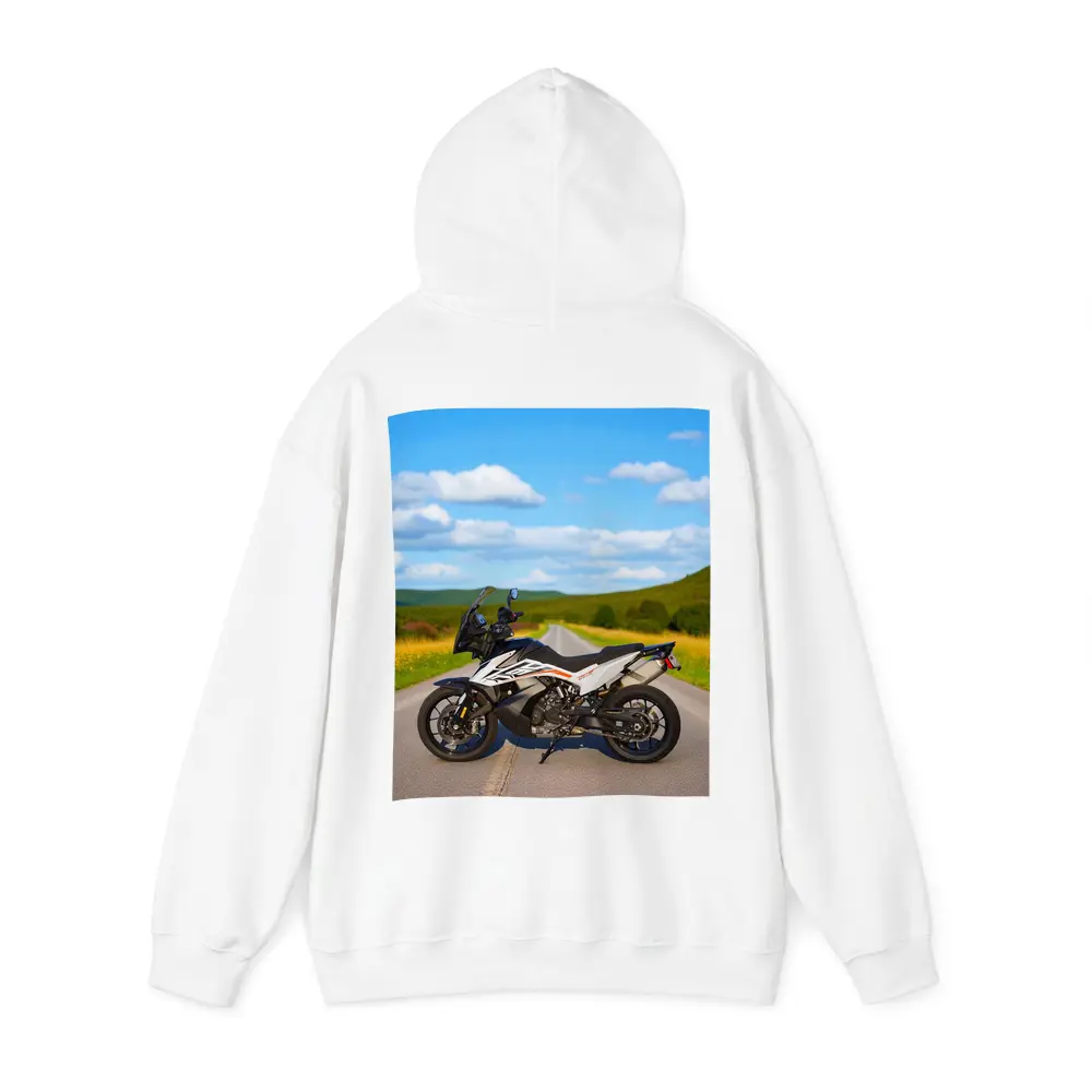 KTM Adventure Motorcycle On Open Country Road – Hoodies