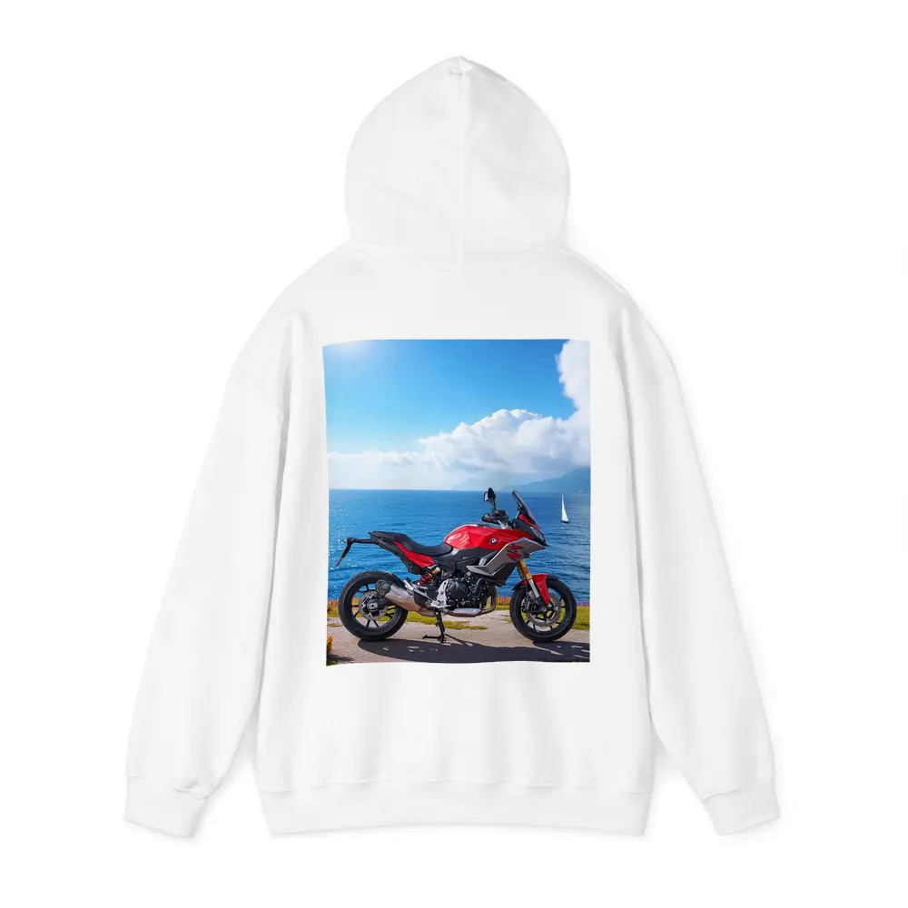 BMW Motorcycle Red Coastal Ocean Blue Sky – Hoodies