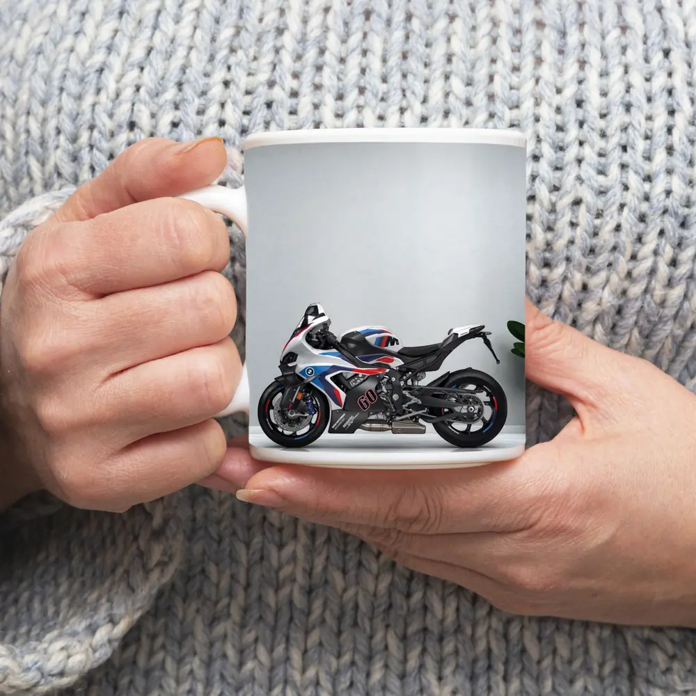 BMW M RR Sport Bike White Room – Mugs