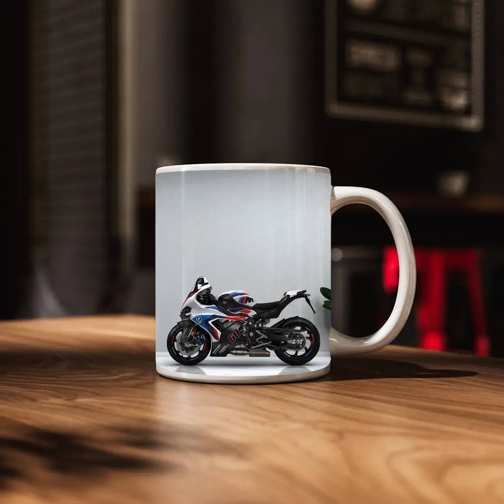 BMW M RR Sport Bike White Room – Mugs