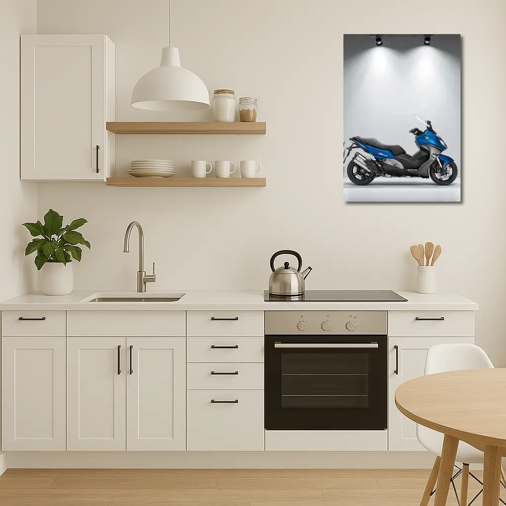 BMW Scooter Blue Studio Showroom Display – Wall Art