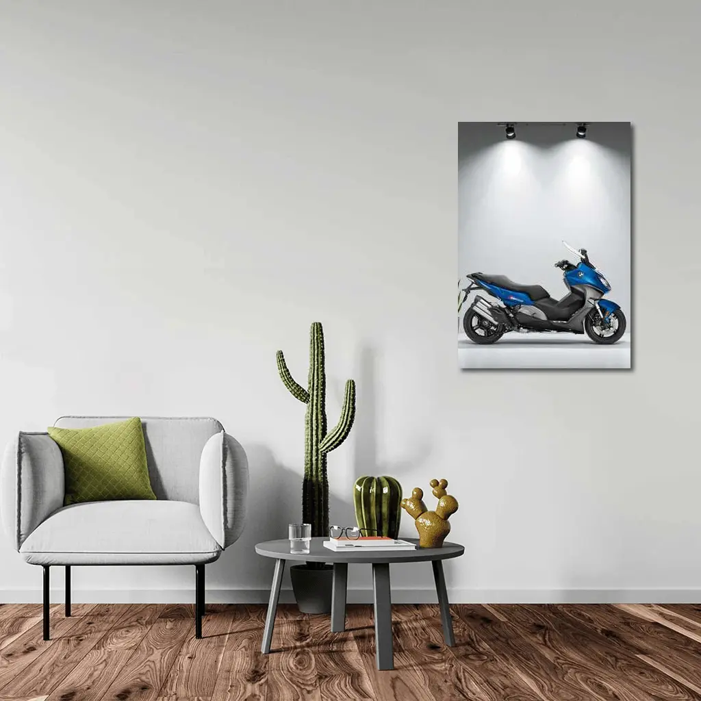 BMW Scooter Blue Studio Showroom Display – Wall Art