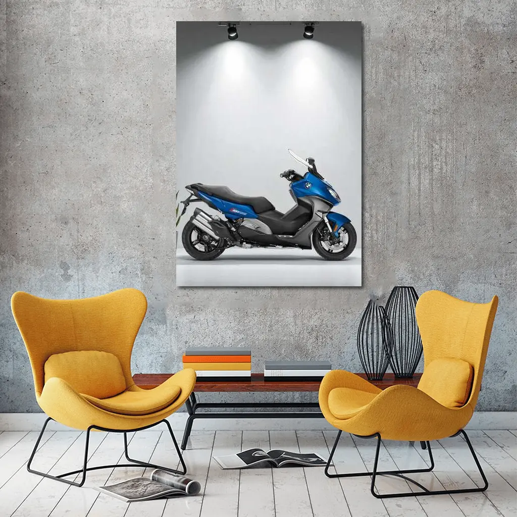 BMW Scooter Blue Studio Showroom Display – Wall Art