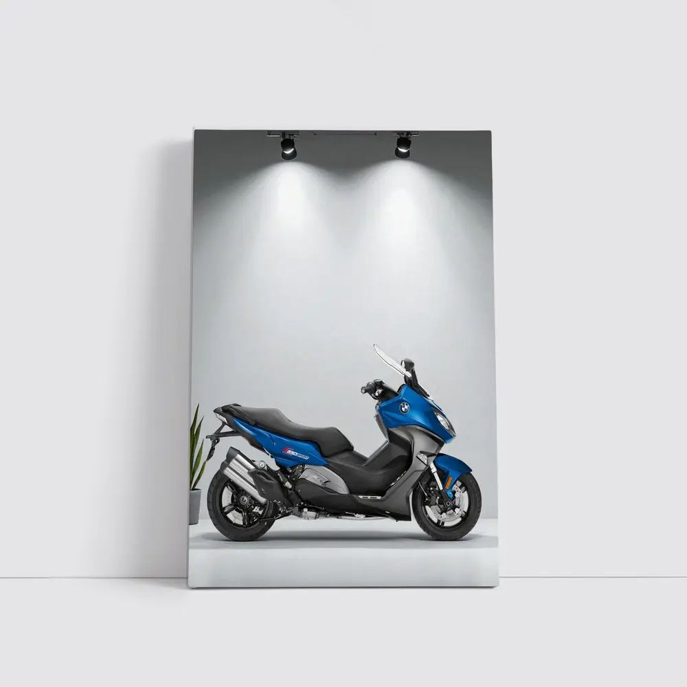 BMW Scooter Blue Studio Showroom Display – Wall Art