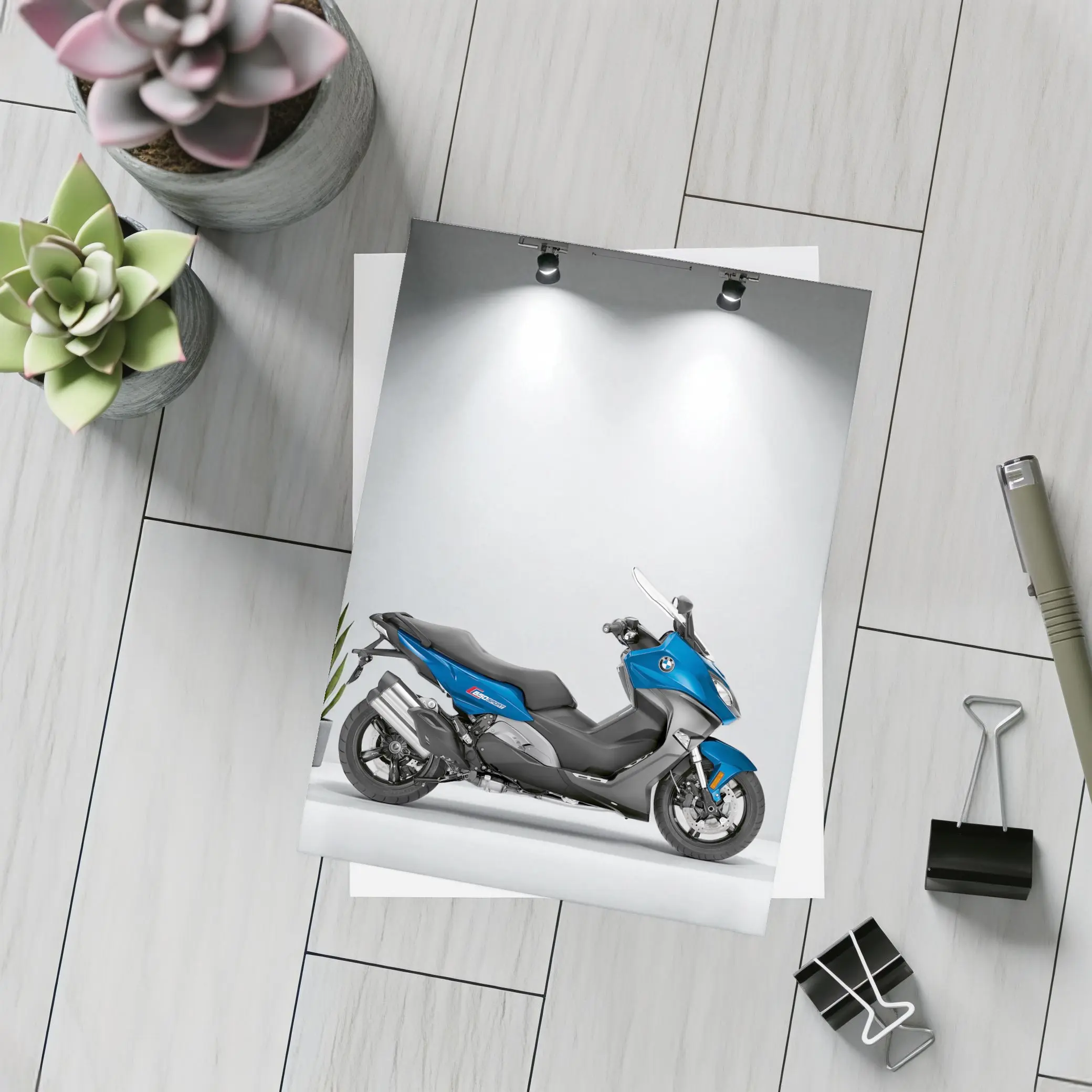 BMW Scooter Blue Studio Showroom Display – Postcards
