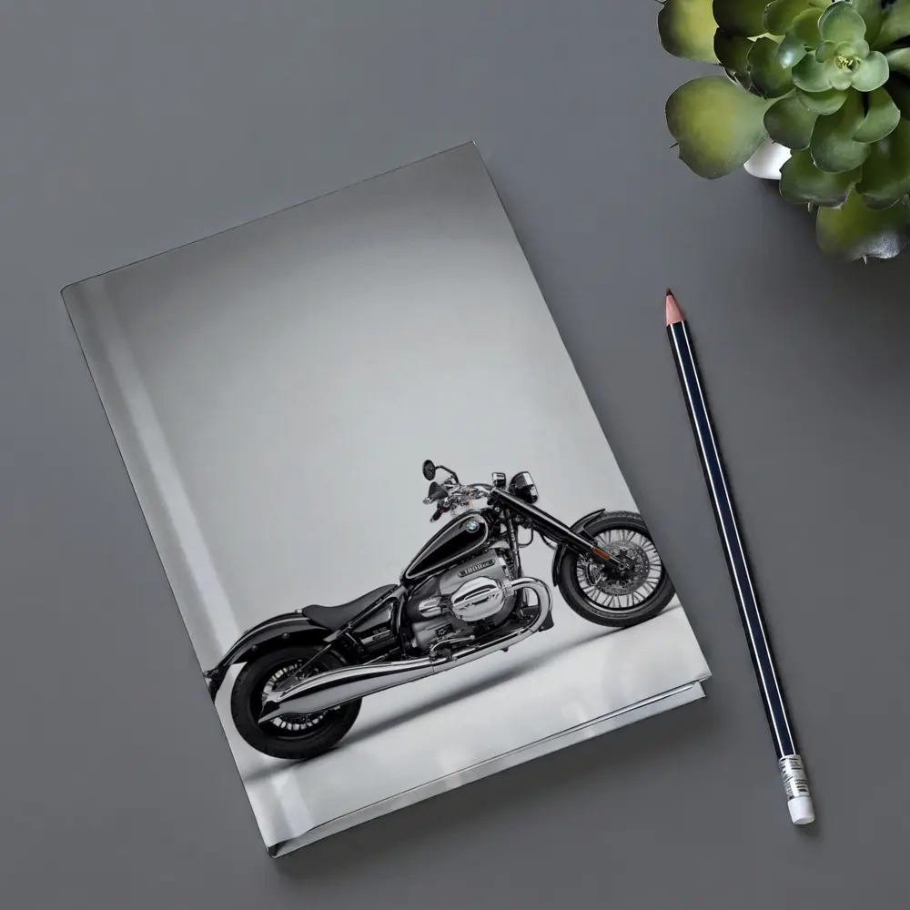 BMW R18 Cruiser Motorcycle Gray Studio Background – Notebooks
