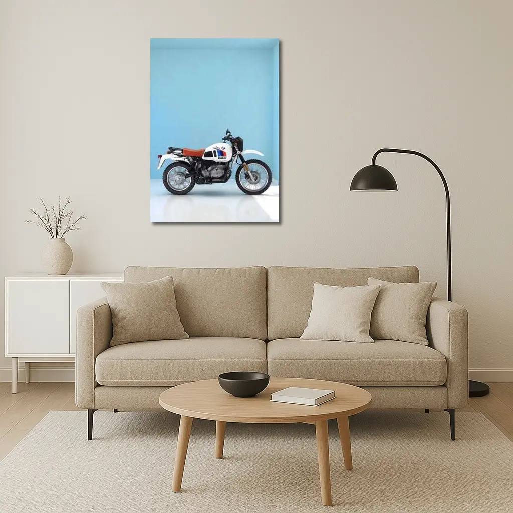 BMW Paris Dakar Motorcycle Blue Studio – Wall Art