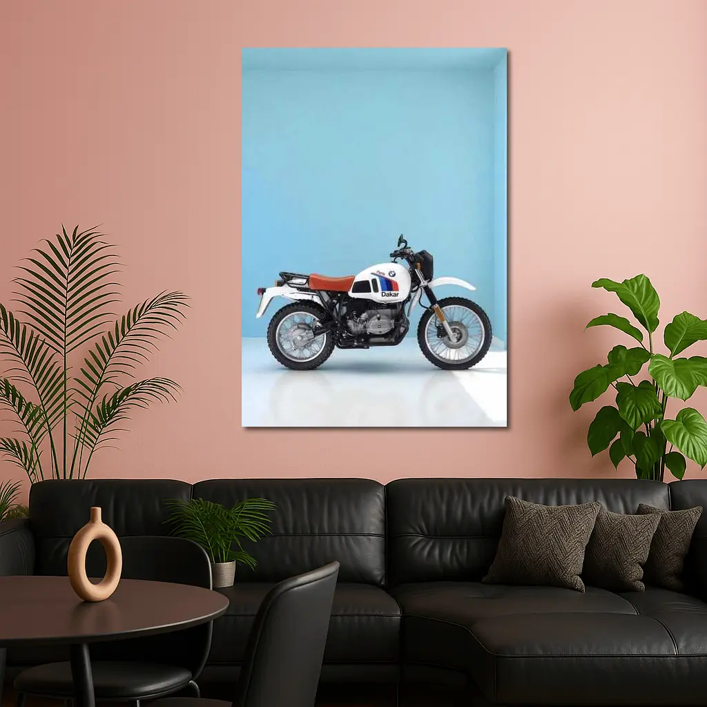 BMW Paris Dakar Motorcycle Blue Studio – Wall Art