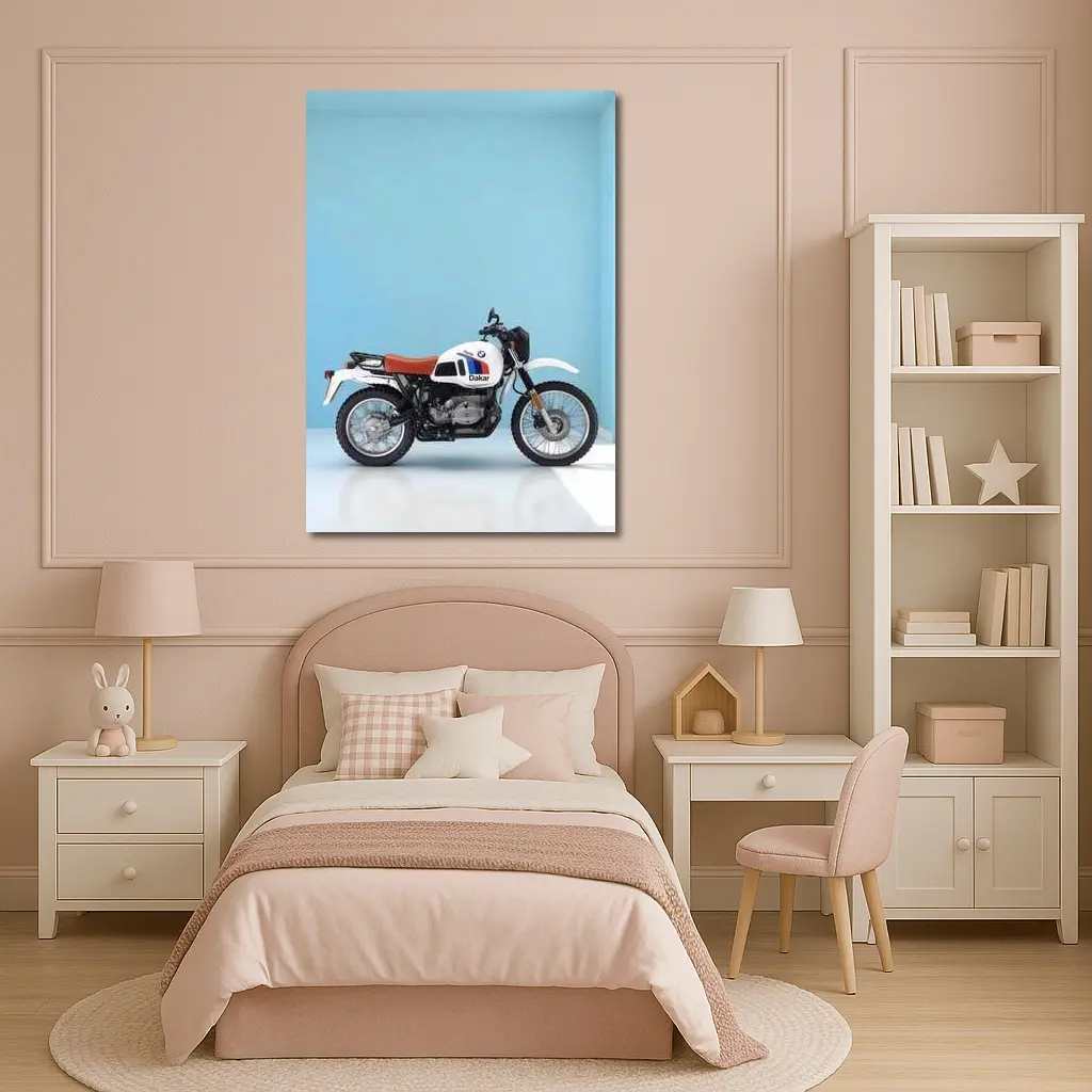 BMW Paris Dakar Motorcycle Blue Studio – Wall Art