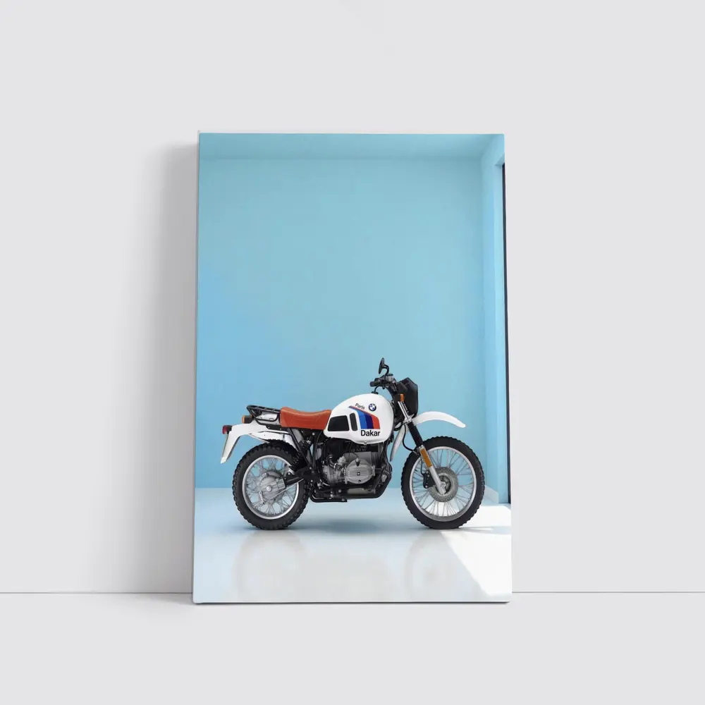 BMW Paris Dakar Motorcycle Blue Studio – Wall Art