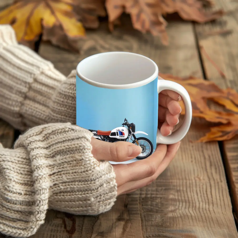 BMW Paris Dakar Motorcycle Blue Studio – Mugs