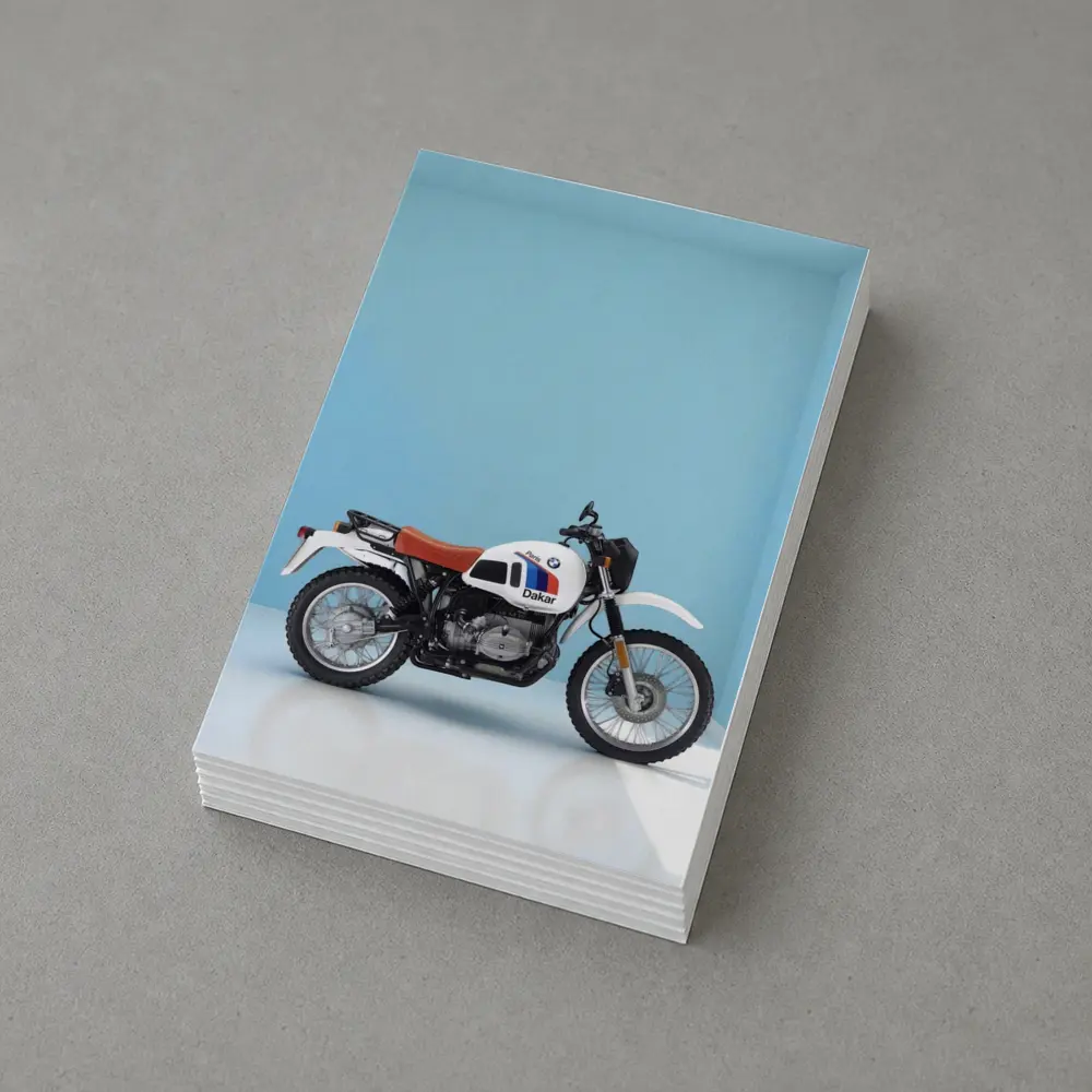 BMW Paris Dakar Motorcycle Blue Studio – Postcards