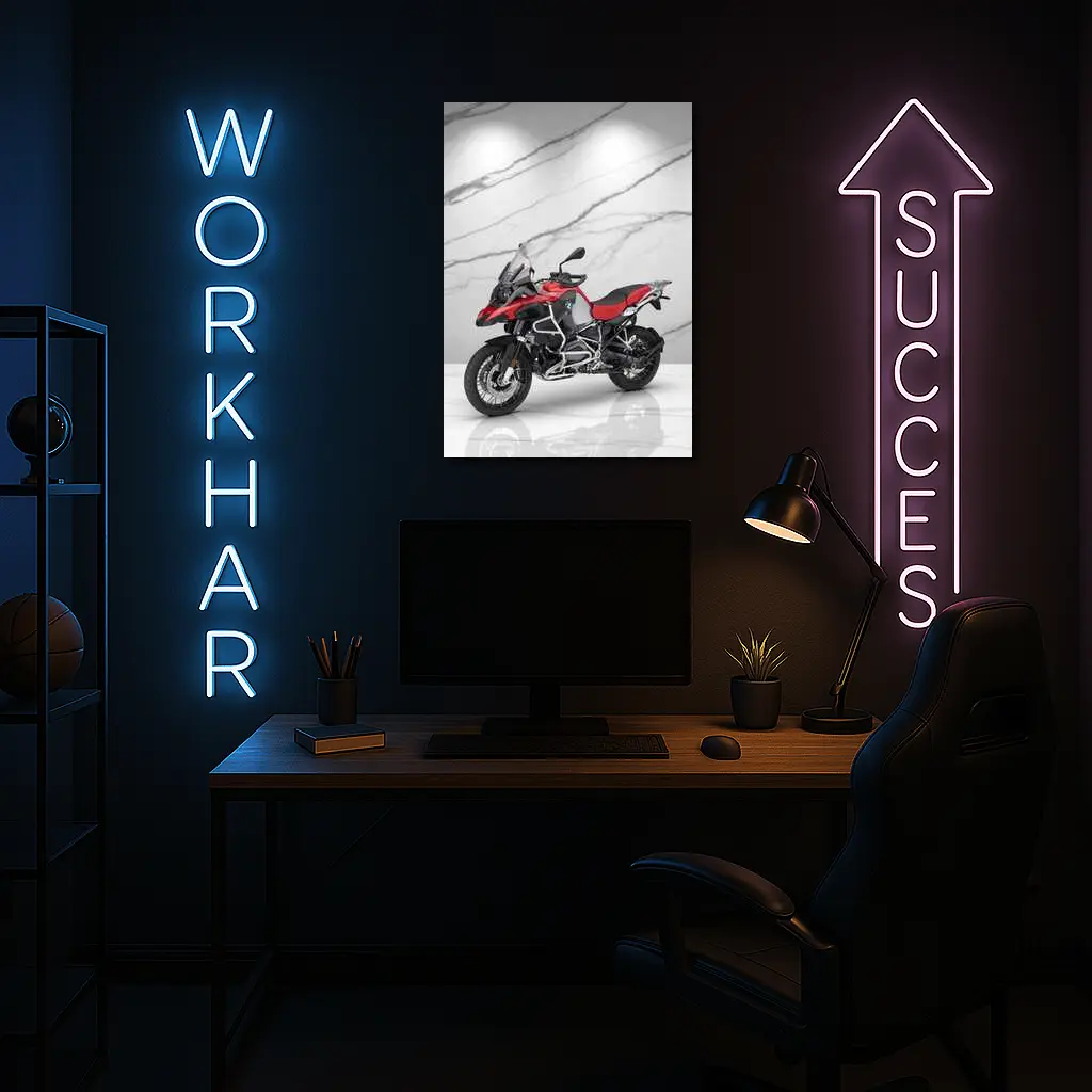 BMW R1250GS Adventure Motorcycle Marble Background – Wall Art