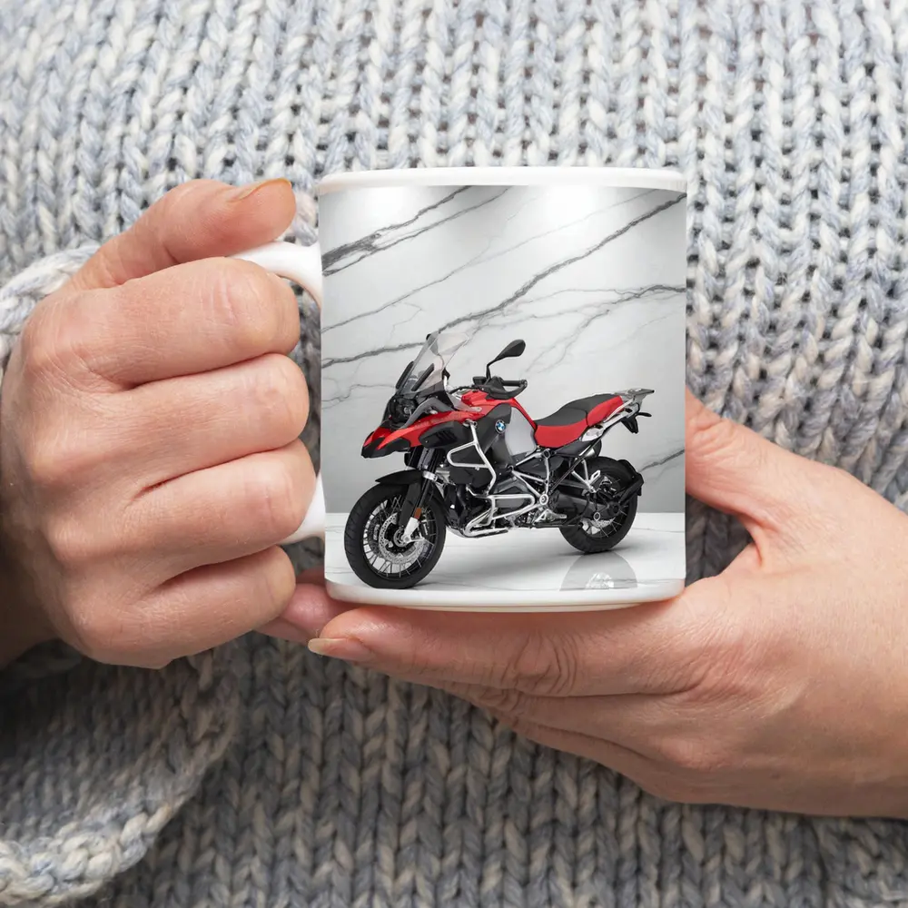 BMW R1250GS Adventure Motorcycle Marble Background – Mugs