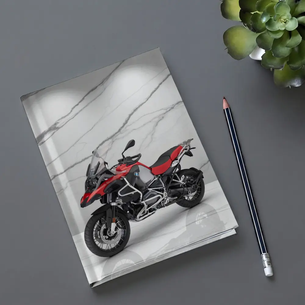 BMW R1250GS Adventure Motorcycle Marble Background – Notebooks