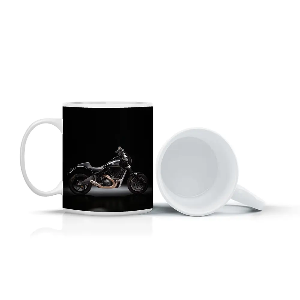 Buell Motorcycle Black Studio Dark Background – Mugs