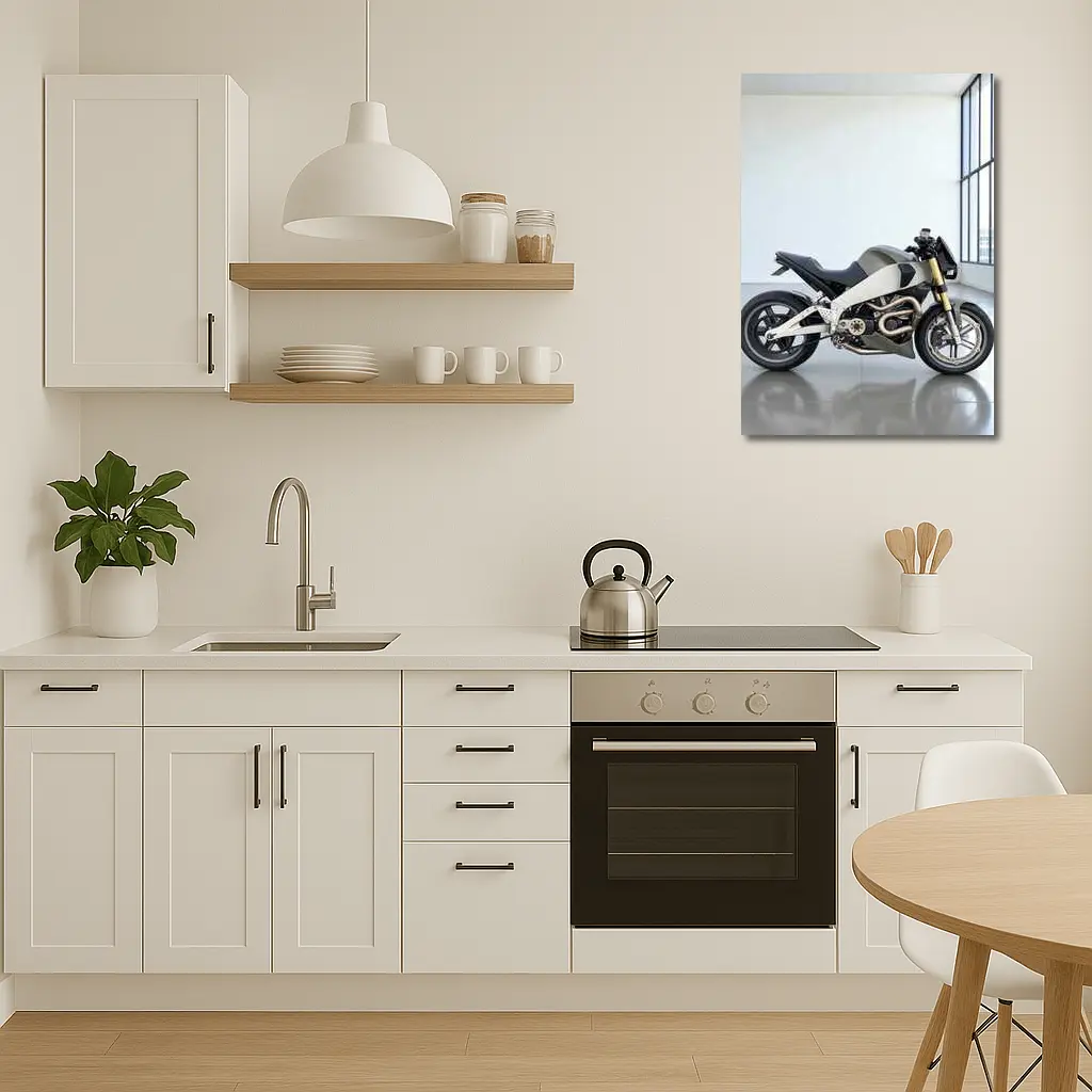 Modern Naked Streetfighter Motorcycle Studio White – Wall Art
