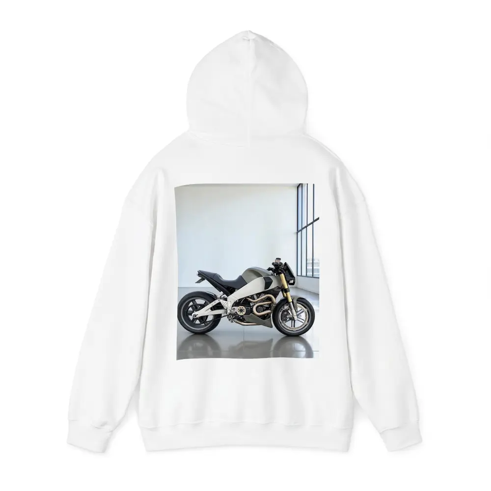 Modern Naked Streetfighter Motorcycle Studio White – Hoodies