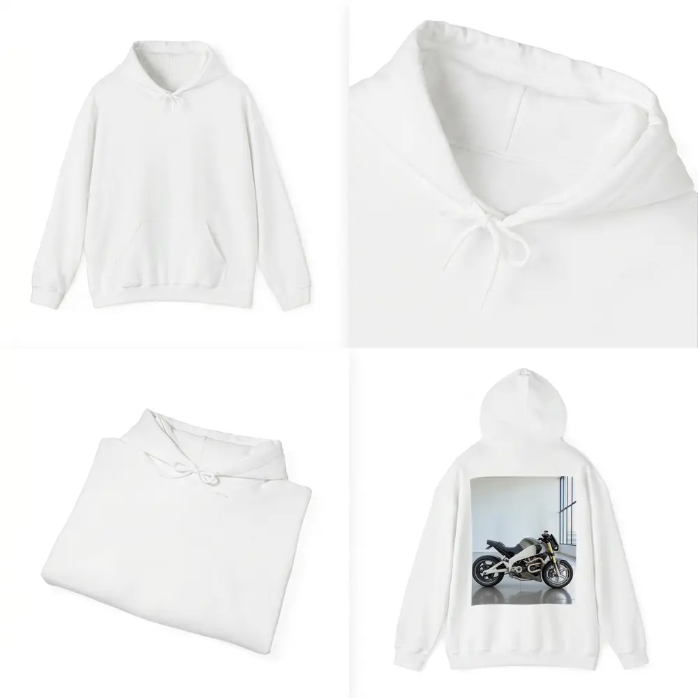 Modern Naked Streetfighter Motorcycle Studio White – Hoodies