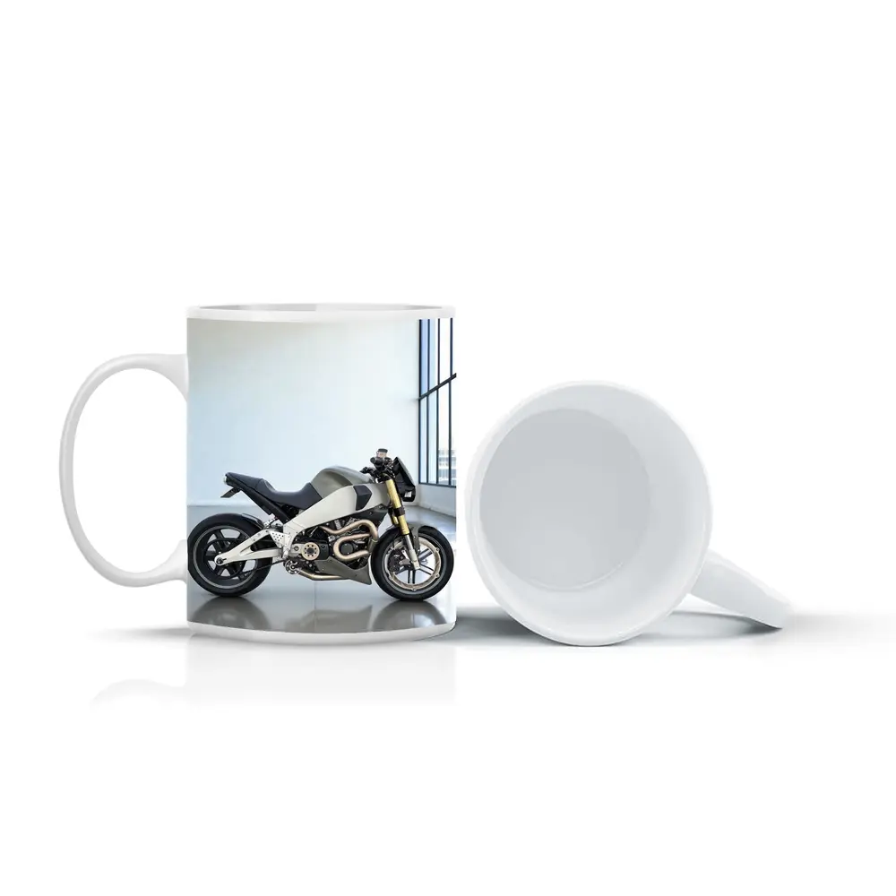 Modern Naked Streetfighter Motorcycle Studio White – Mugs