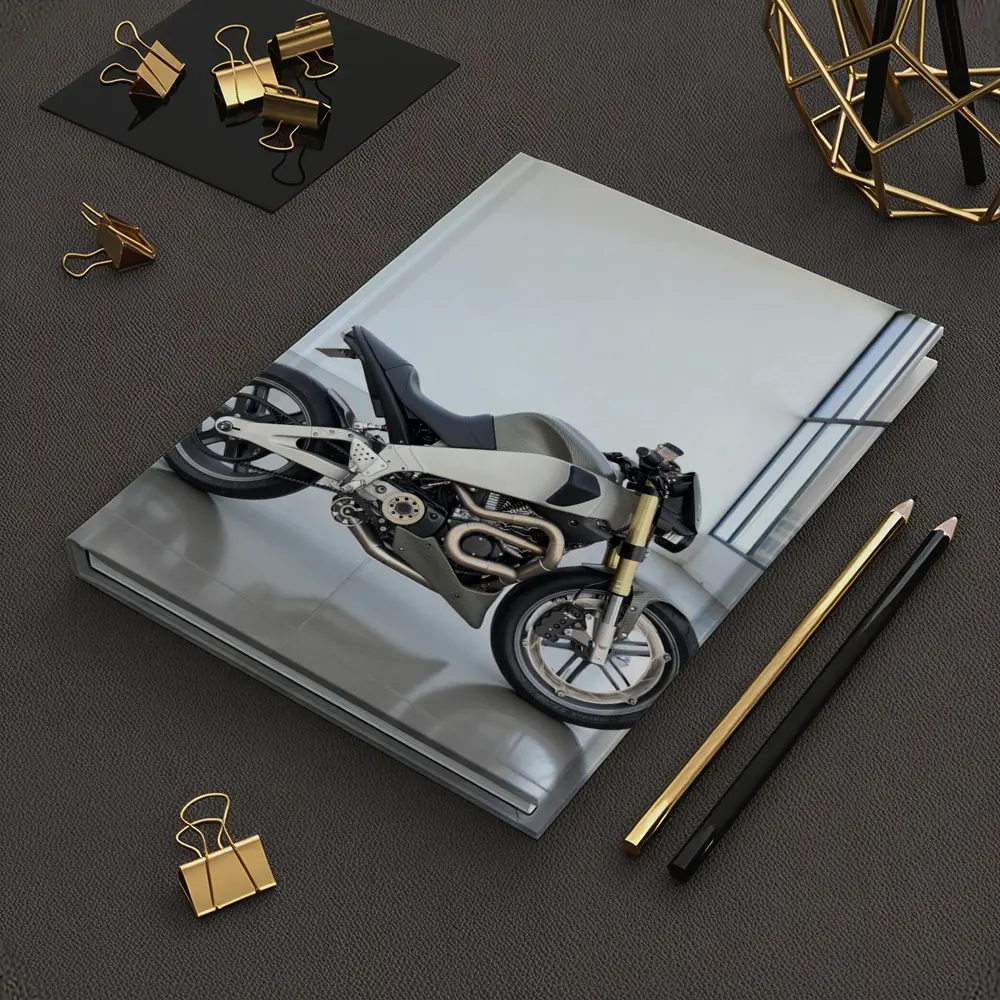 Modern Naked Streetfighter Motorcycle Studio White – Notebooks