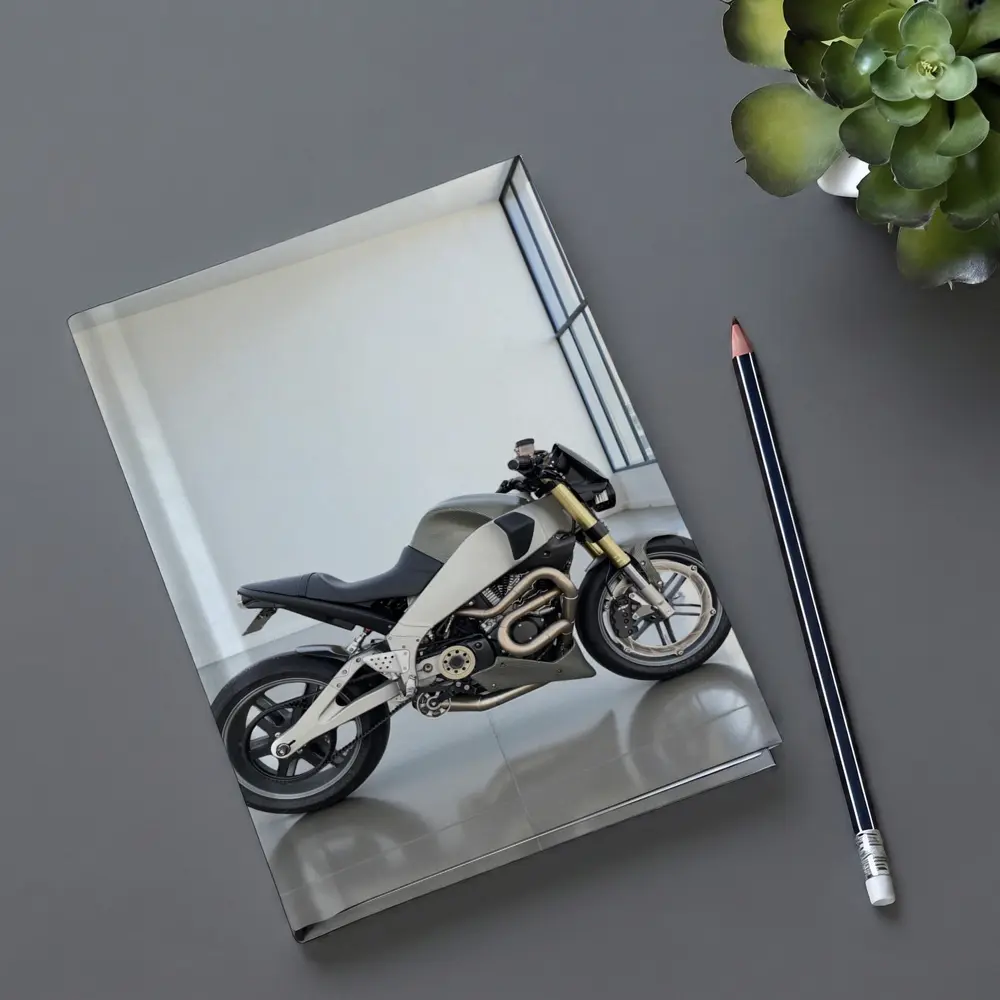 Modern Naked Streetfighter Motorcycle Studio White – Notebooks
