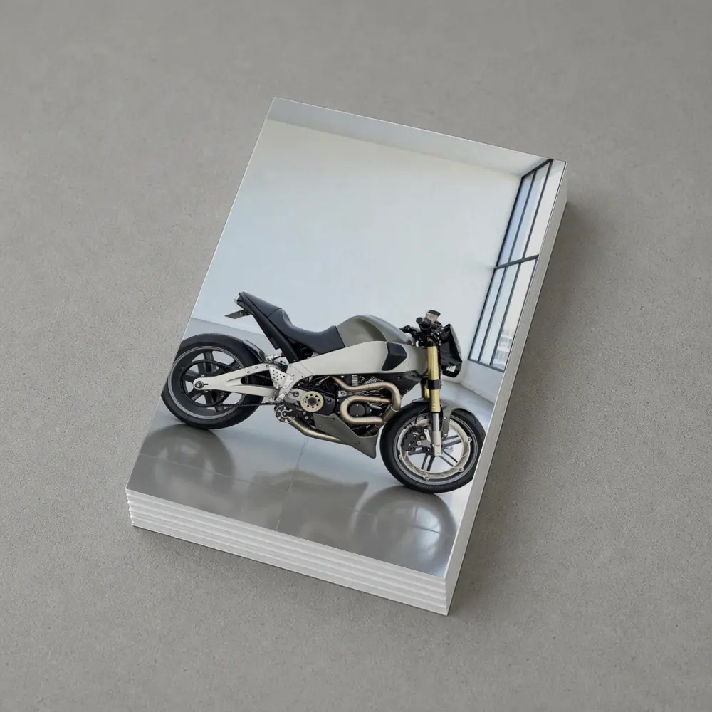 Modern Naked Streetfighter Motorcycle Studio White – Postcards
