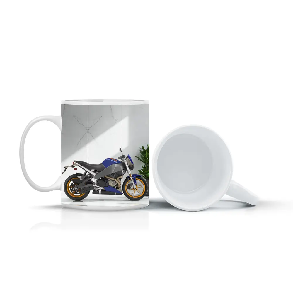 Buell Streetfighter Motorcycle Blue Marble Interior – Mugs