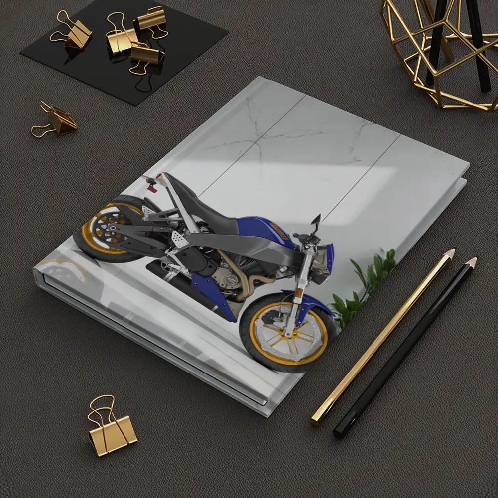 Buell Streetfighter Motorcycle Blue Marble Interior – Notebooks