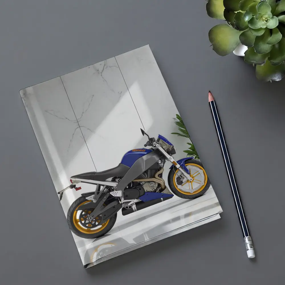 Buell Streetfighter Motorcycle Blue Marble Interior – Notebooks